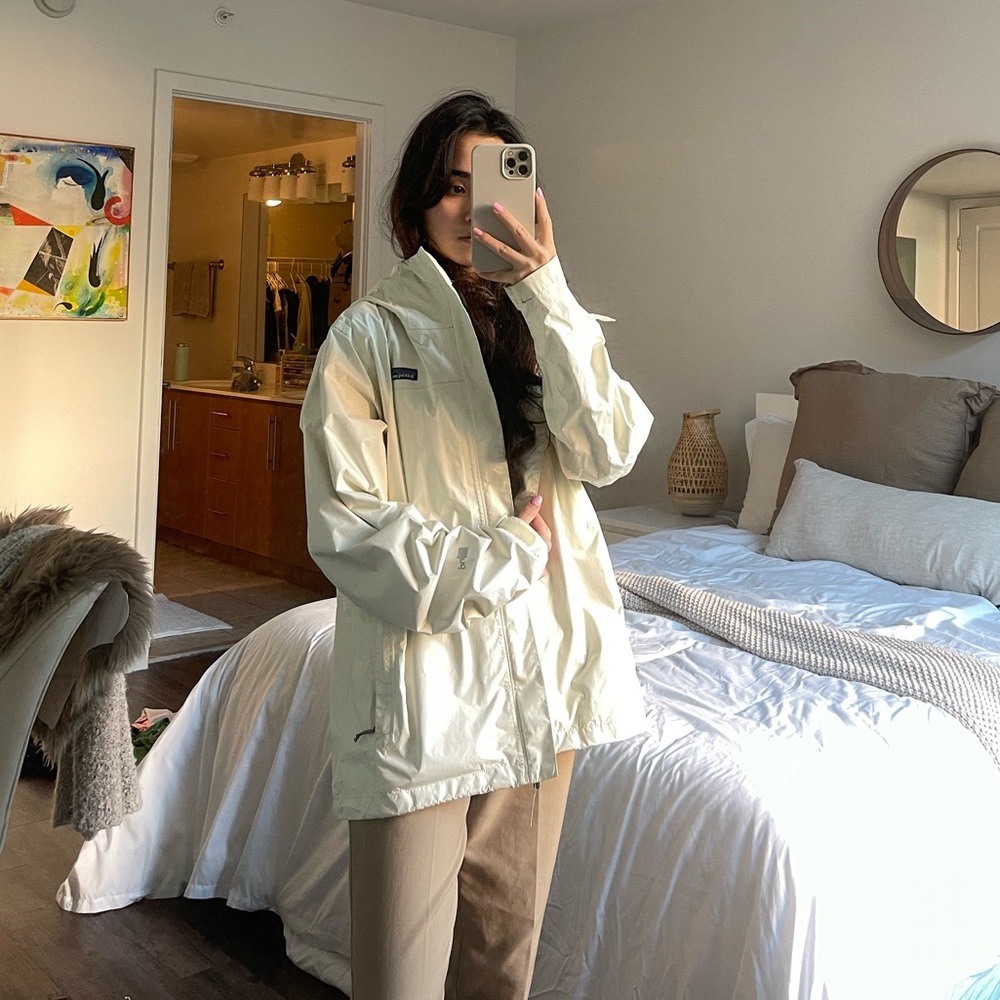 White Patagonia Rain Jacket